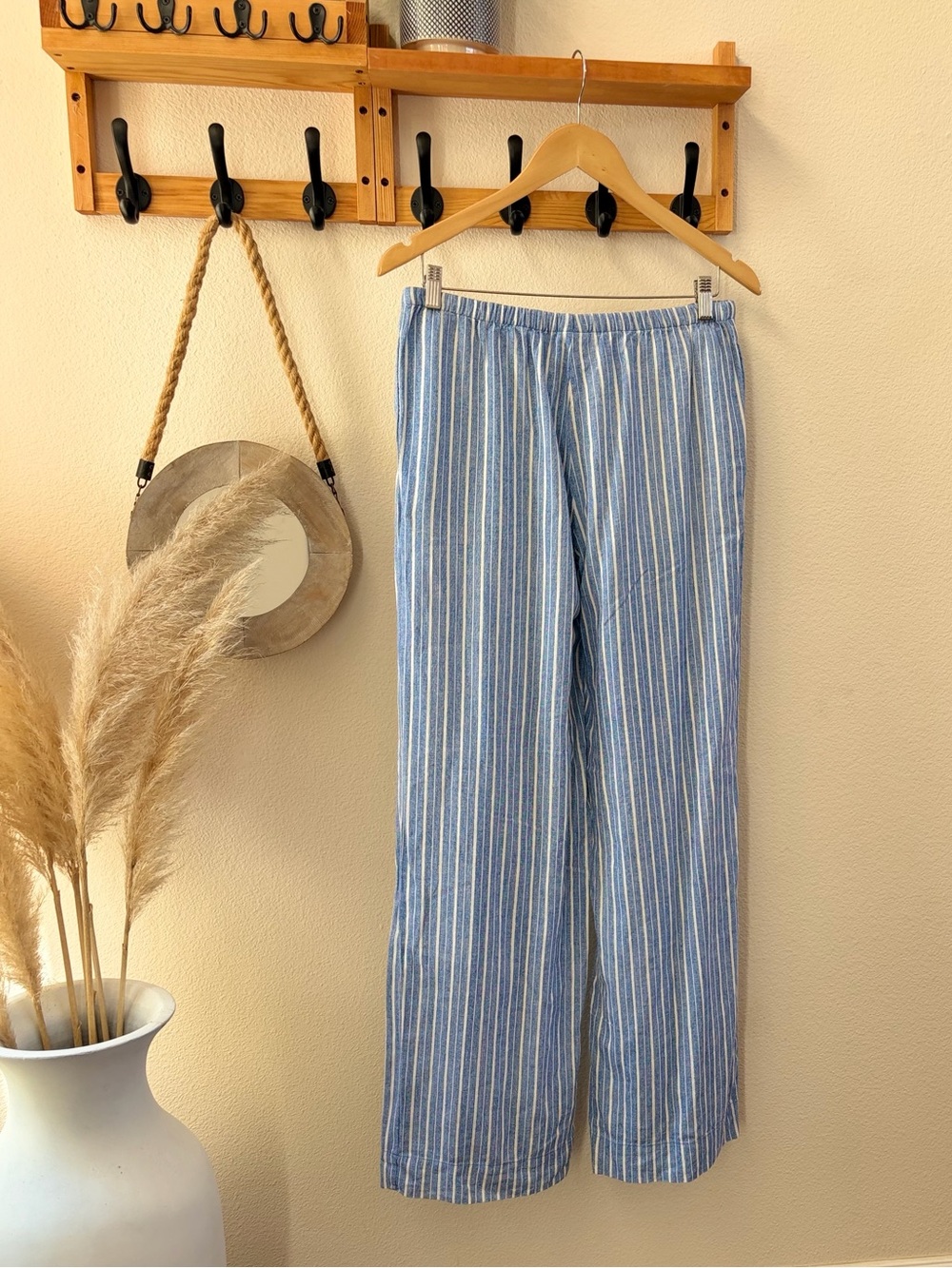 A New Day Light Blue Striped Women’s Casual Pants